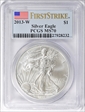 2013-W $1 Burnished Silver Eagle First Strike SP70