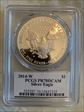 2014-W $1 Silver Eagle Mercanti Signature PR70DCAM