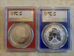 2019-W $1 Silver Eagle Enhanced Rev PR Pride of Two Nations, U.S. Set First Day of Issue PR70