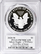 2020-W  $1 Silver Eagle - v75 Privy First Day of Issue PR70DCAM
