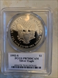 1992-S $1 Silver Eagle Mercanti Flag Signature PR70DCAM