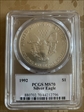 1992 $1 Silver Eagle Mercanti Silver Eagle Signature MS70