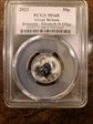 2023 50p Britannia Elizabeth II Effigy  1/4oz Ag MS68