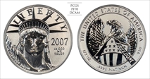 2007-W $50 Statue of Liberty 10th Ann Set Rev PR PR70