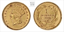 1868 G$1 AU58
