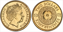 2012 $2 Remembrance Day MS67