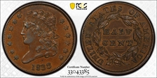 1833 1/2C Cohen 1 AU55BN