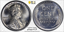 1943-S 1C MS65