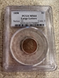 1858 1C Large Letters MS64