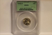 1945-D 10C MS65