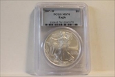 2007-W $1 Burnished Silver Eagle SP70