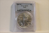 2007-W $1 Burnished Silver Eagle SP70