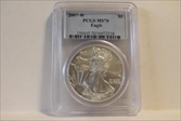 2007-W $1 Burnished Silver Eagle SP70