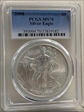 2008 $1 Silver Eagle MS70
