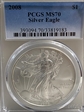 2008 $1 Silver Eagle MS70