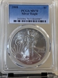 2008 $1 Silver Eagle MS70