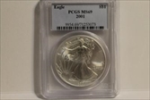 2001 $1 Silver Eagle MS69