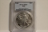 2002 $1 Silver Eagle MS69