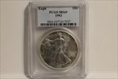 1993 $1 Silver Eagle MS69