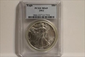 1993 $1 Silver Eagle MS69