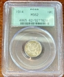 1914 10C MS62