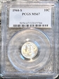 1944-S 10C MS67