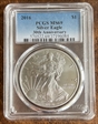 2016 $1 Silver Eagle  30th Anniversary MS69
