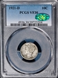 1921-D 10C VF30