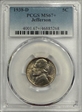1938-D 5C Jefferson MS67+