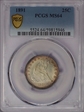 1891 25C MS64