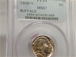 1938-D 5C Buffalo MS67