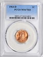 1964-D 1C MS67+ RD