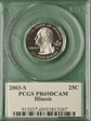 2003-S 25C Illinois PR69DCAM