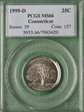 1999-D 25C Connecticut MS66