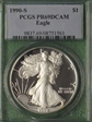 1990-S $1 Silver Eagle PR69DCAM