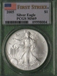 2005 $1 Silver Eagle First Strike MS69