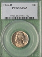 1946-D 5C MS65