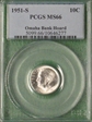 1951-S 10C MS66