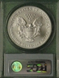 2006-W $1 Burnished Silver Eagle 20th Anniversary SP69