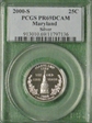 2000-S 25C Maryland Silver PR69DCAM