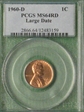 1960-D 1C Large Date MS64RD