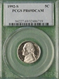1992-S 5C PR69DCAM