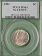 1883 5C No CENTS MS63