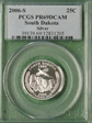 2006-S 25C South Dakota Silver PR69DCAM