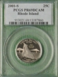 2001-S 25C Rhode Island PR69DCAM