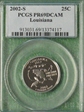 2002-S 25C Louisiana PR69DCAM