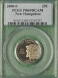 2000-S 25C New Hampshire PR69DCAM