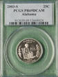2003-S 25C Alabama PR69DCAM