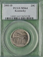 2001-D 25C Kentucky MS64