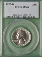 1972-D 25C MS64